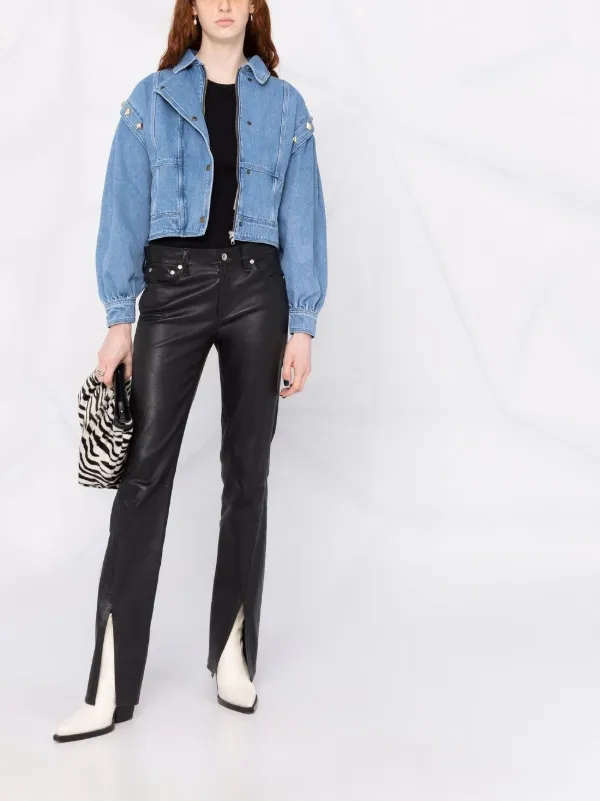 TWINSET Studded Oversized Denim Jacket 