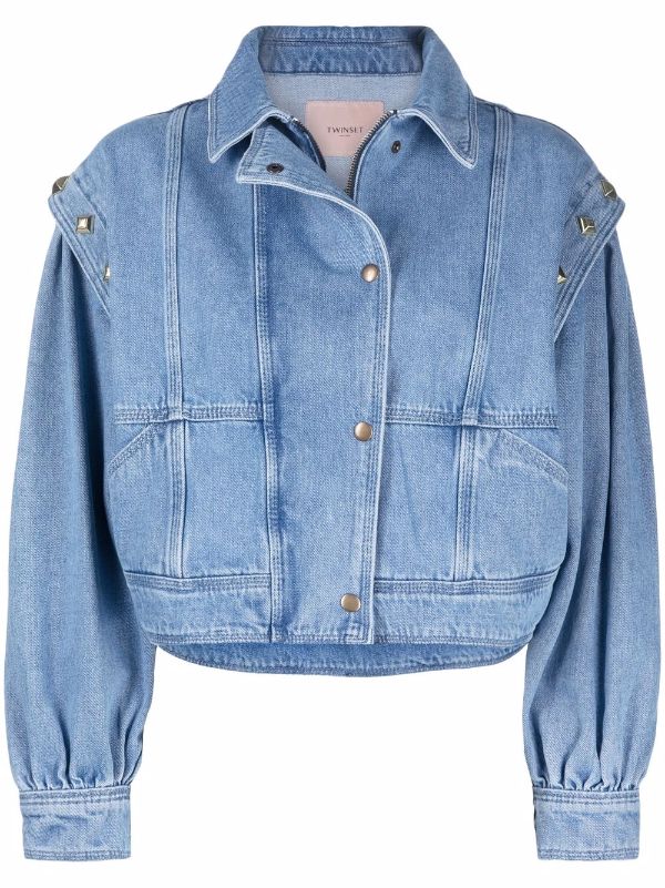 topshop studded denim jacket