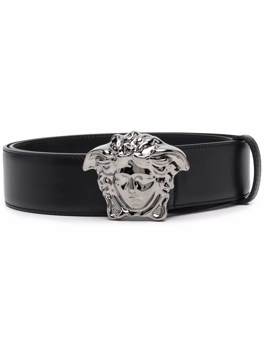 値下げ事業 VERSACE ヴェルサーチ Black Logo buckle belt ベルト