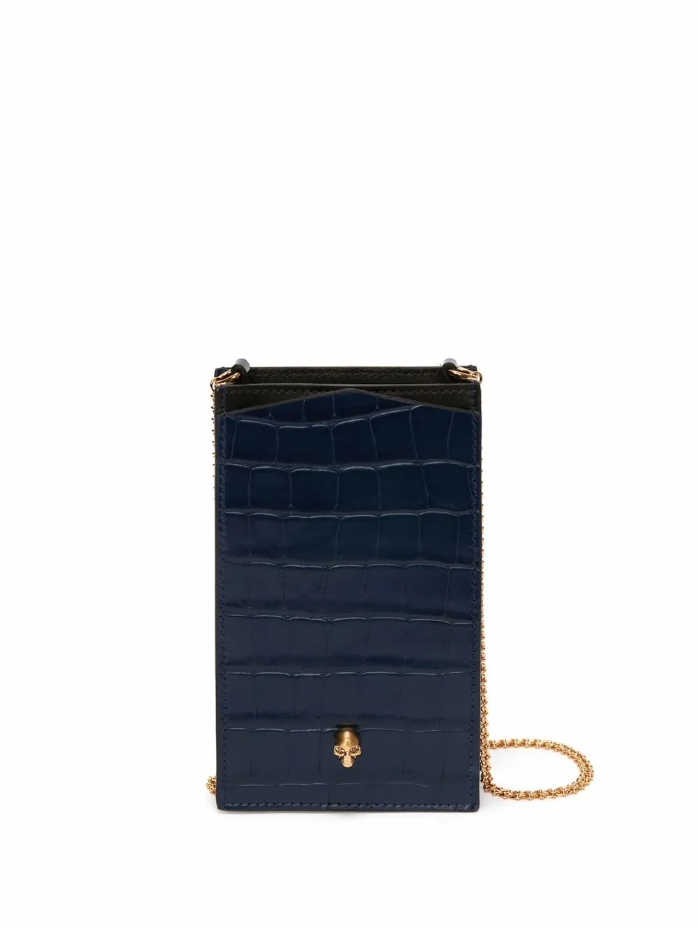 

Alexander McQueen leather phone-case bag - Blue