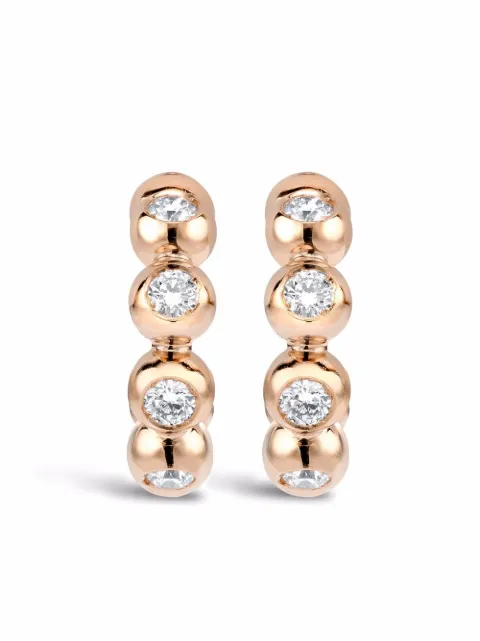 Pragnell 18kt rose gold Bohemia diamond hoop earrings