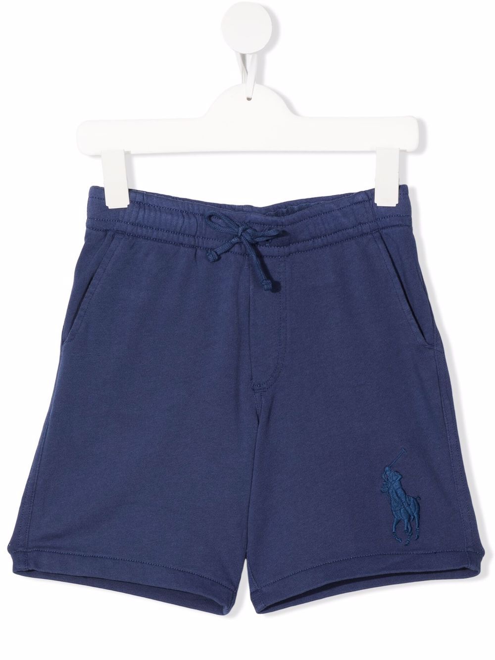 POLO RALPH LAUREN KIDS Big Pony-embroidered track shorts - Blue