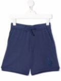 Ralph Lauren Kids Big Pony-embroidered track shorts - Blue