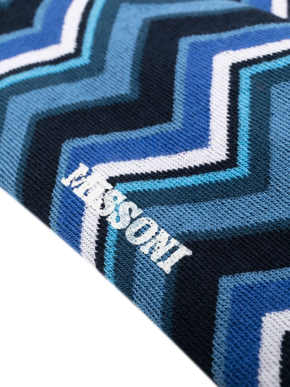 Missoni Sokken met zigzag patroon - Blauw