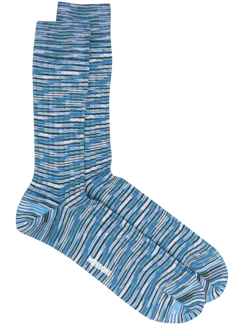 

Missoni calcetines con logo y efecto de melange - Azul