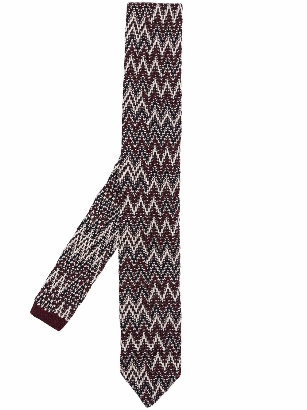 

Missoni corbata entretejida con motivo en zigzag - Rojo