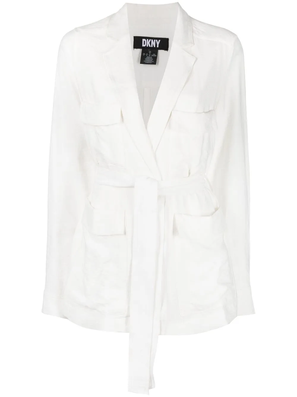 

DKNY belted single-breasted blazer - White