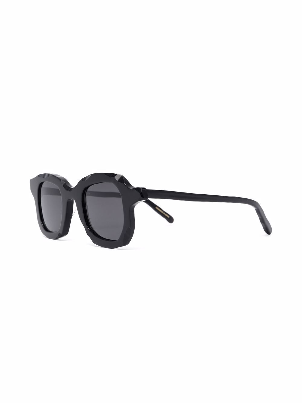 masahiromaruyama square-frame sunglasses - black