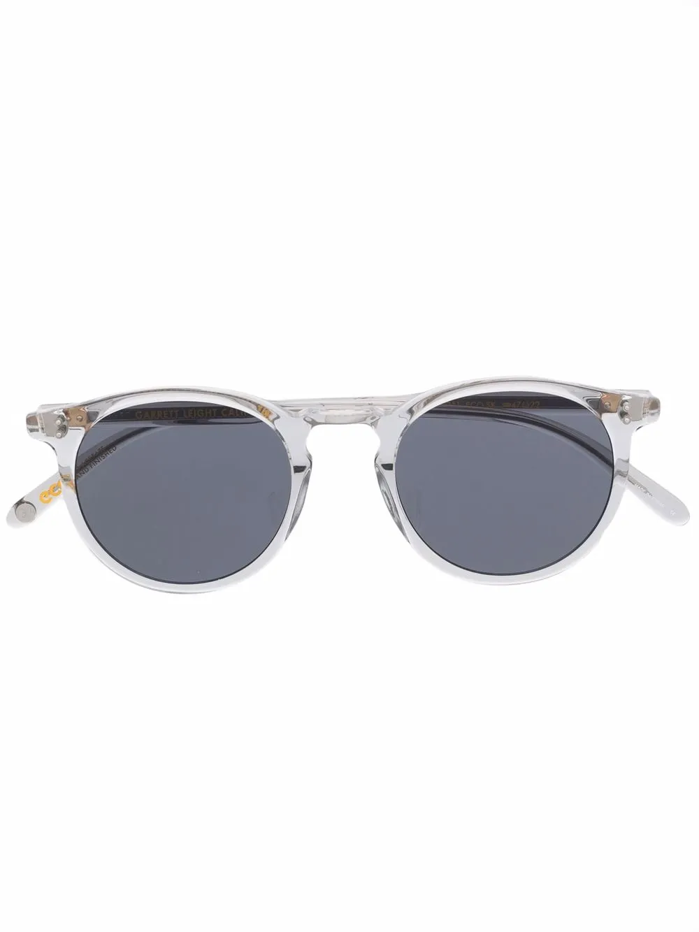 

Garrett Leight lentes de sol Carlton Eco con armazón redonda - Blanco