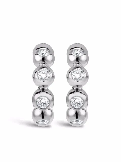 Pragnell arracadas Bohemia en oro blanco de 18kt con diamantes