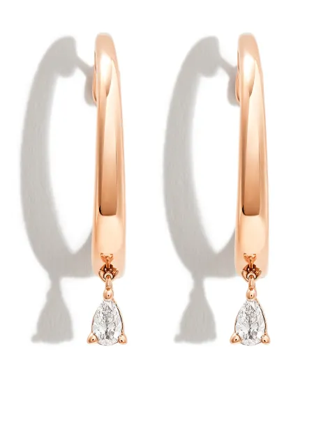 Dana Rebecca Designs 14kt Rotgoldcreolen mit Diamanten