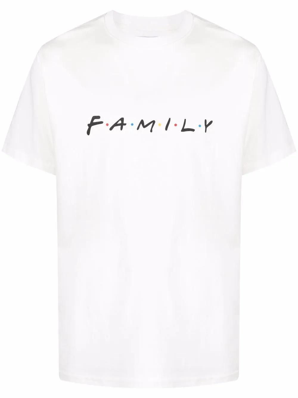 

Family First playera con cuello redondo y logo - Blanco