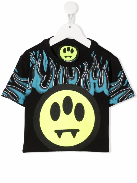 Barrow kids flame logo print T-shirt