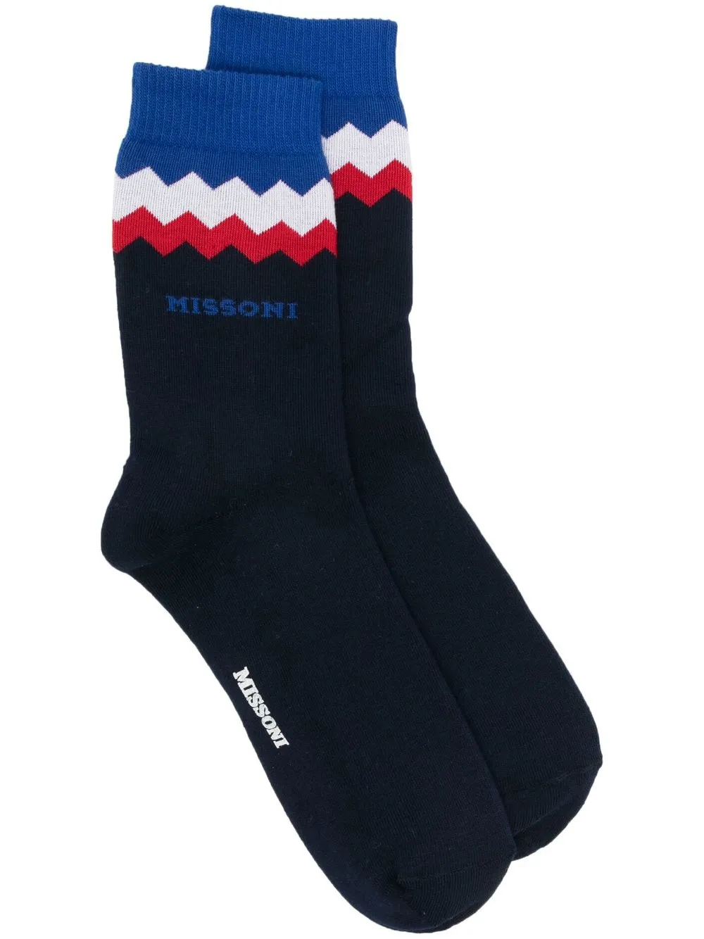 

Missoni logo print ankle socks - Blue