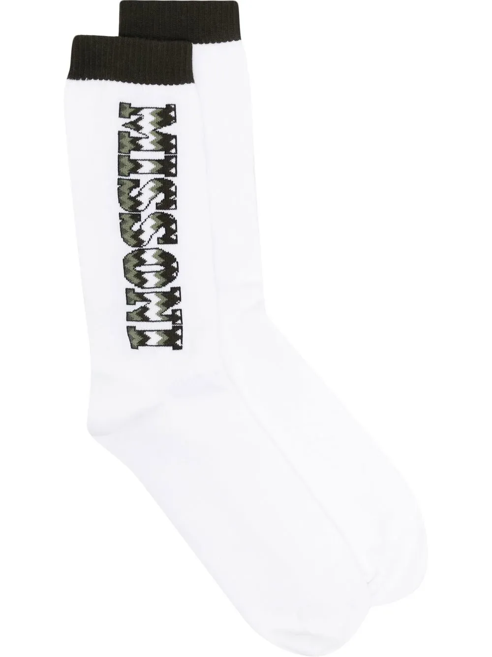 

Missoni calcetines con logo bordado - Blanco