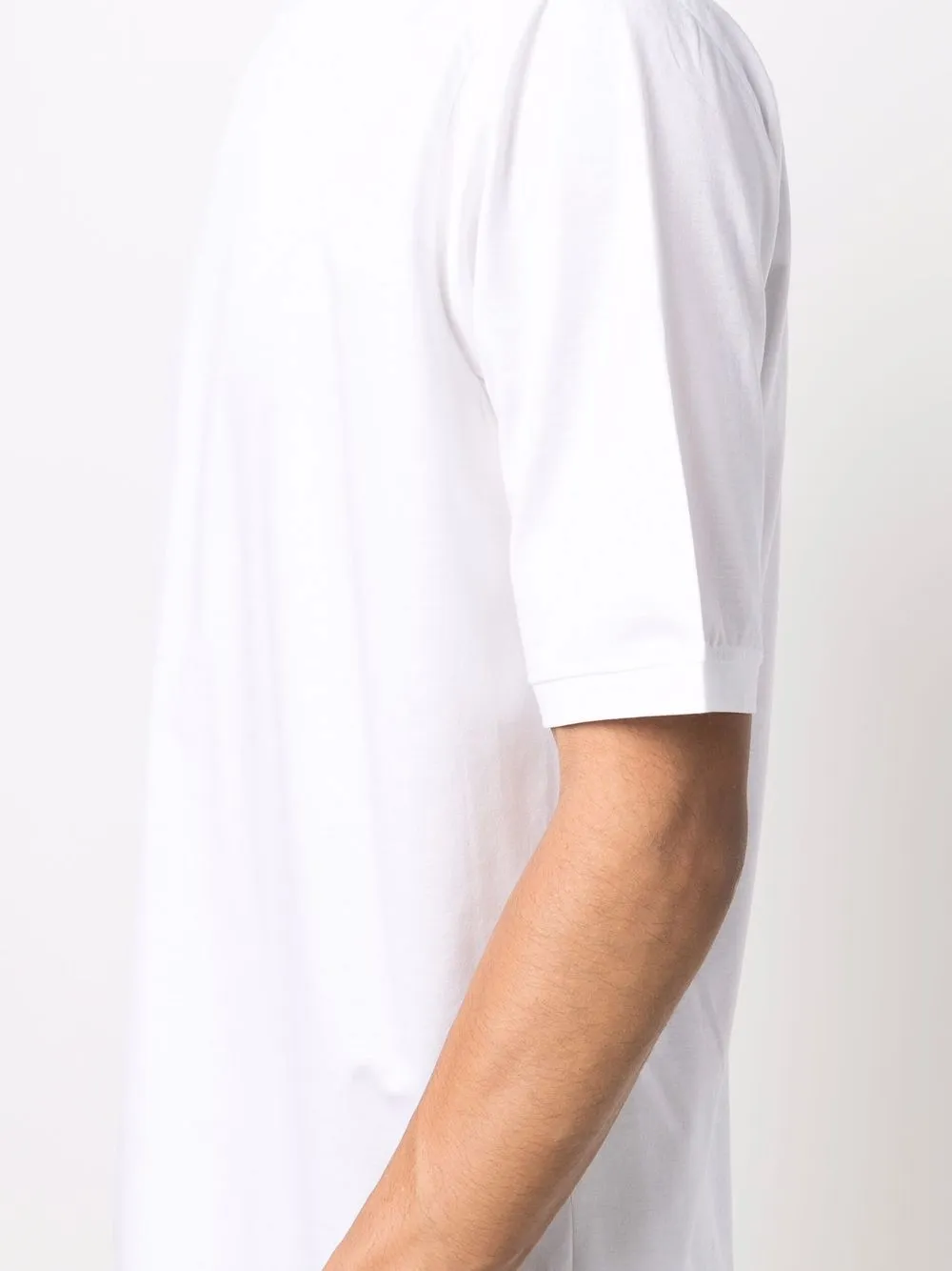Shop Kiton Short-sleeve Cotton T-shirt In White