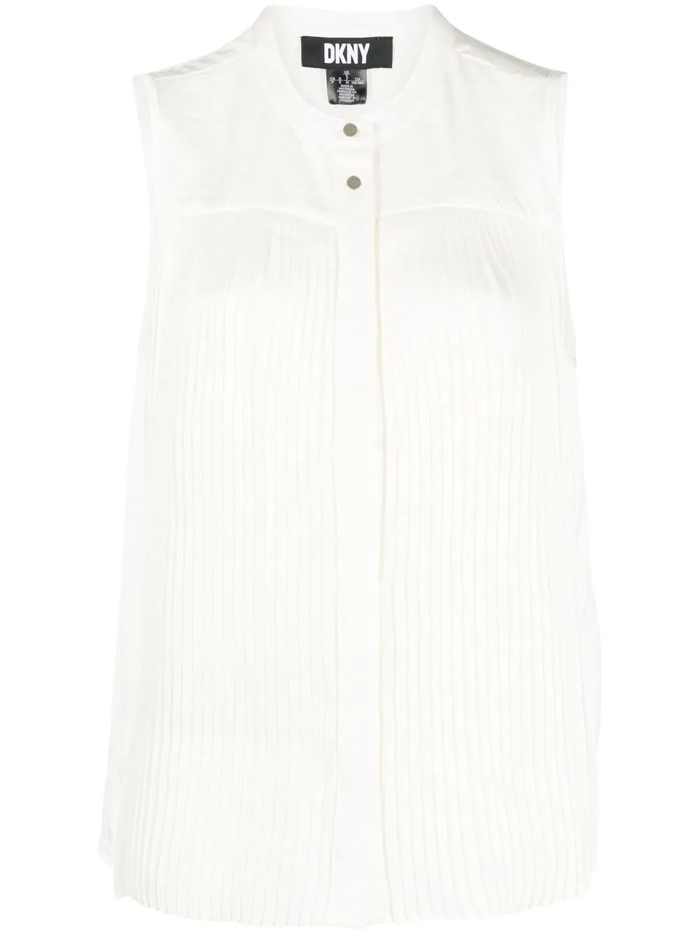 

DKNY pleated front top - White