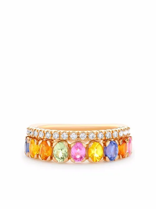 Bague Rainbow en or 18ct ornée de diamants et saphirs - Pragnell - Modalova