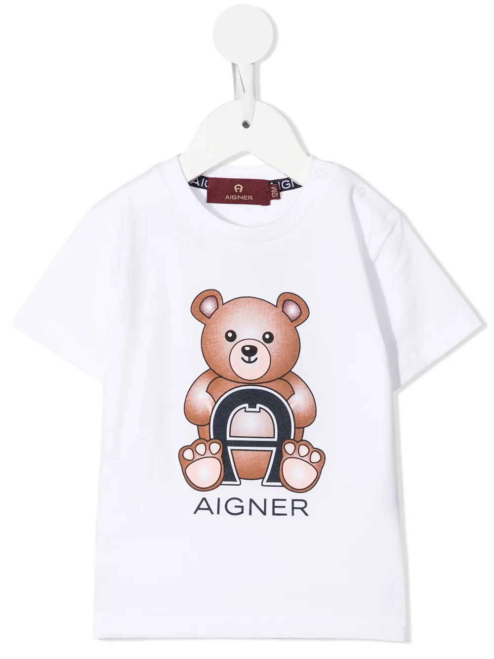 

Aigner Kids logo-print cotton T-shirt - White