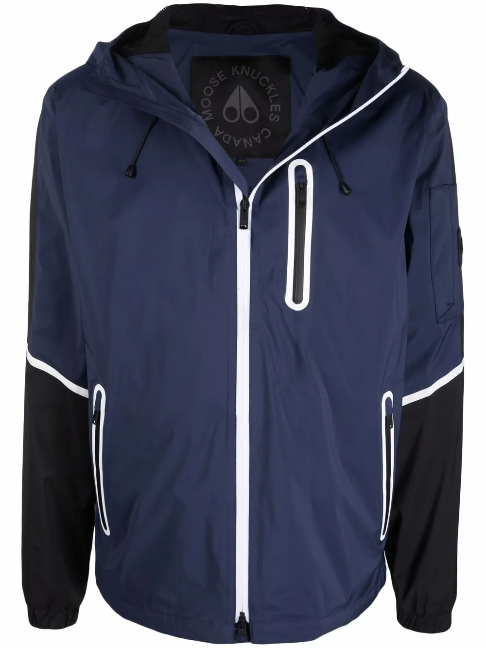 

Moose Knuckles panelled-design hooded jacket - Blue