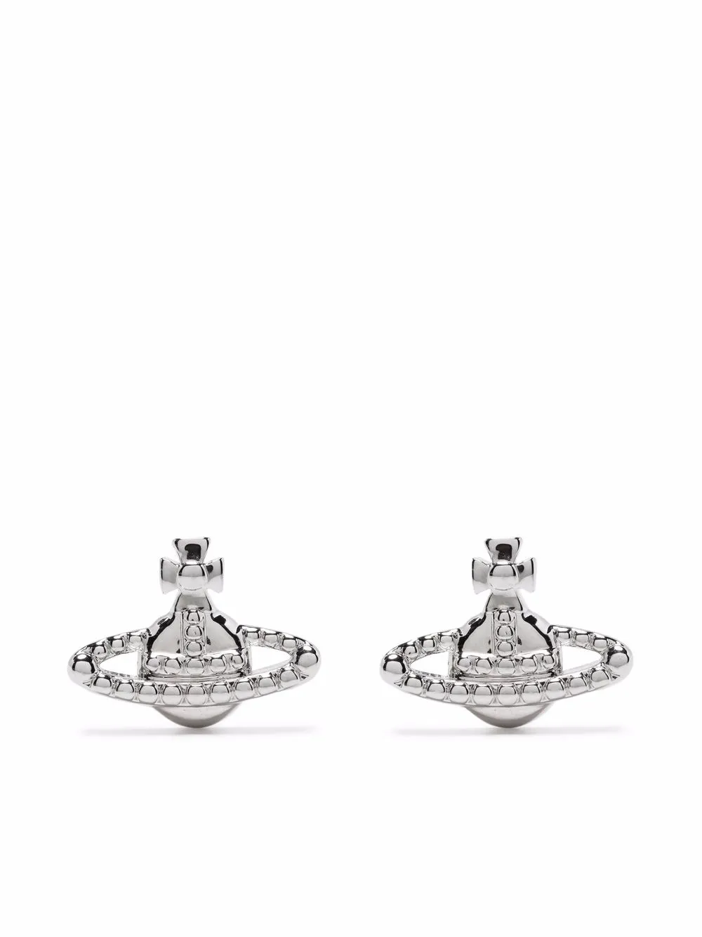 

Vivienne Westwood aretes con aplique Orb - Plateado