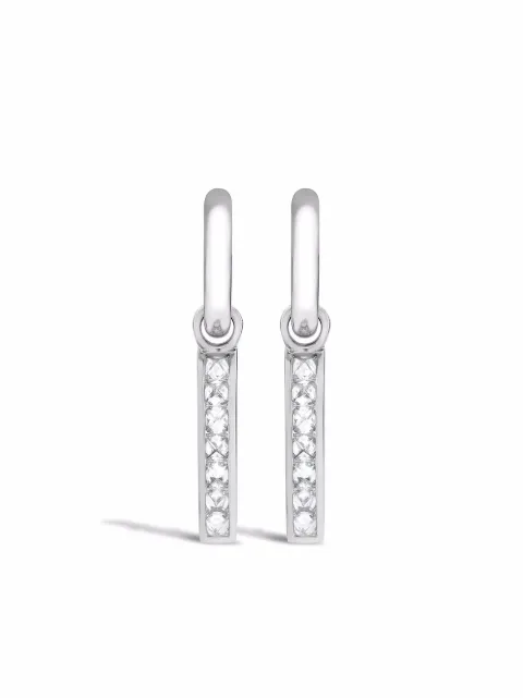 Pragnell aretes RockChic en oro blanco de 18kt con diamante