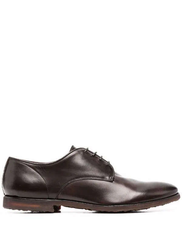 lace up leather derby shoes
