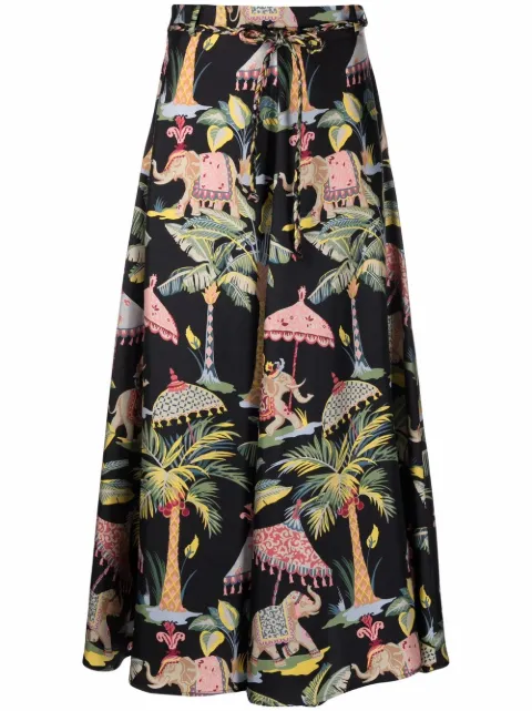 RED Valentino mid-length silk skirt