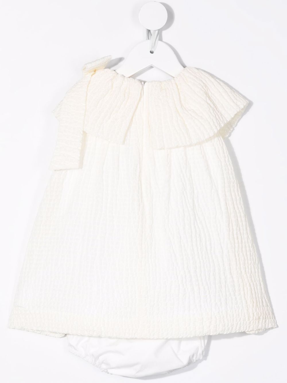 фото Mi mi sol ruffle-trimmed textured dress