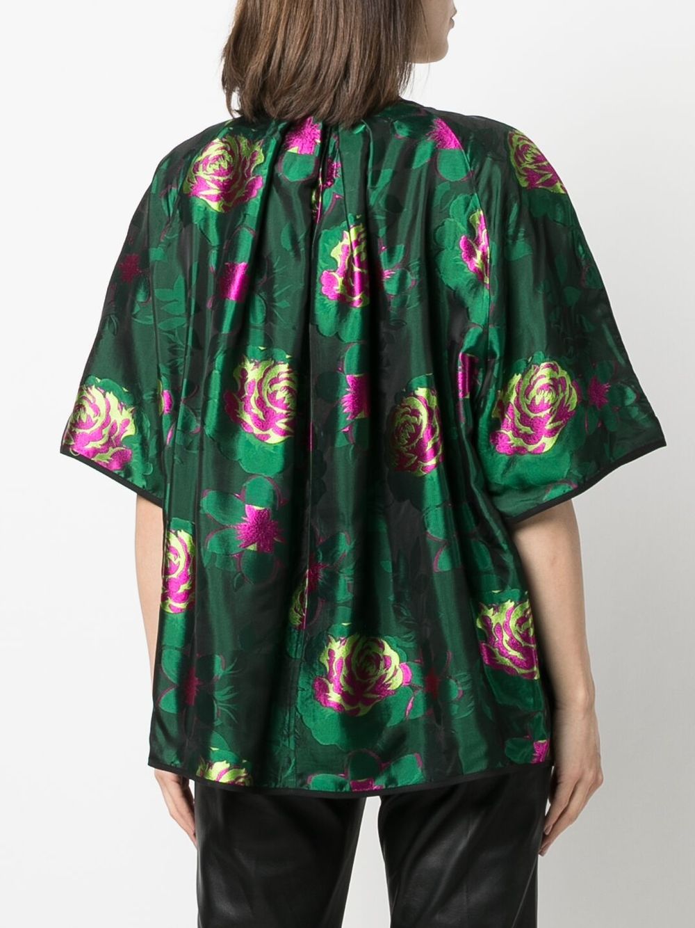 фото Antonio marras rose print gathered blouse