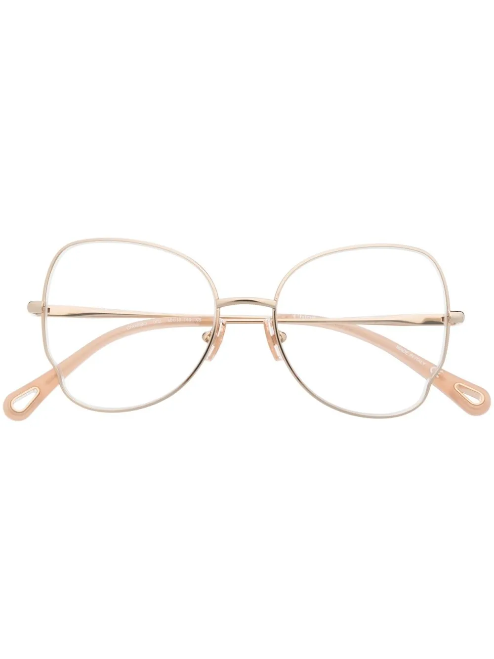 

Chloé Eyewear oversized square-frame glasses - Gold