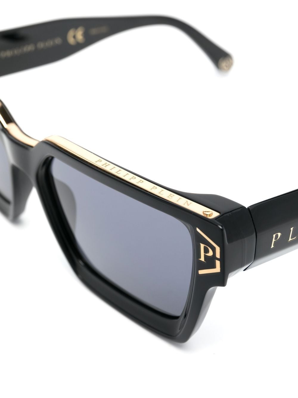 Shop Philipp Plein Eyewear Plein Brave Square Frame Sunglasses In Grau