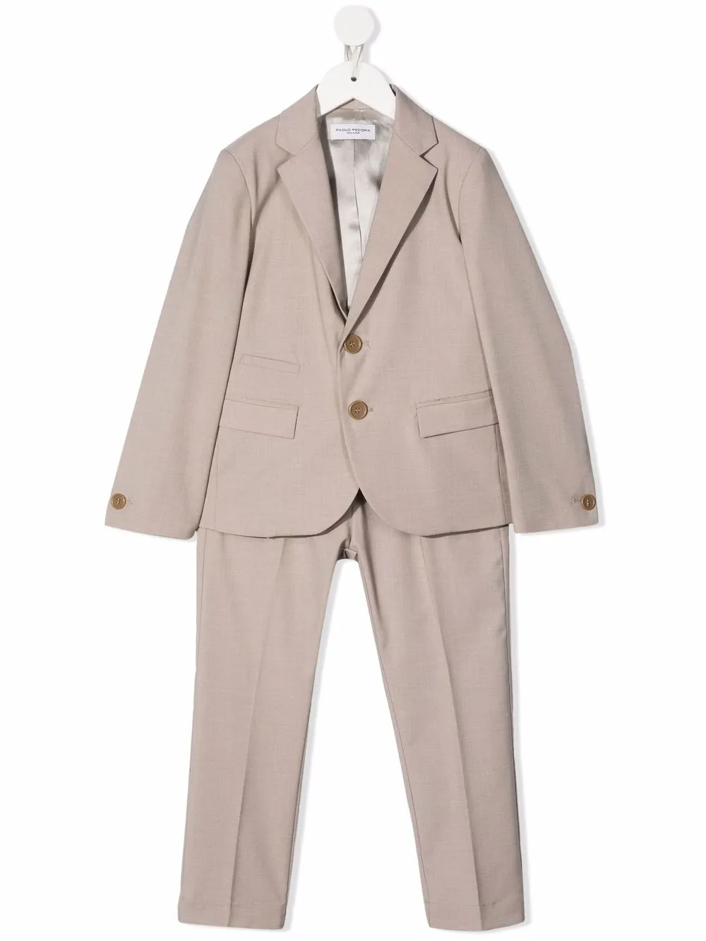 

Paolo Pecora Kids single-breasted two-piece suit - Neutrals