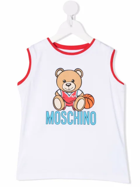 Moschino Kids فيست قطن بطبعة شعار الماركة