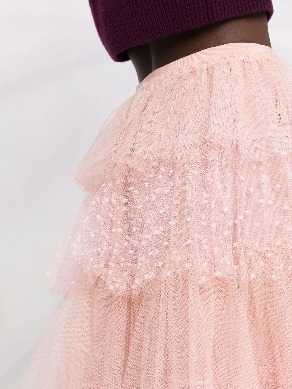 фото Red valentino tiered tulle midi skirt