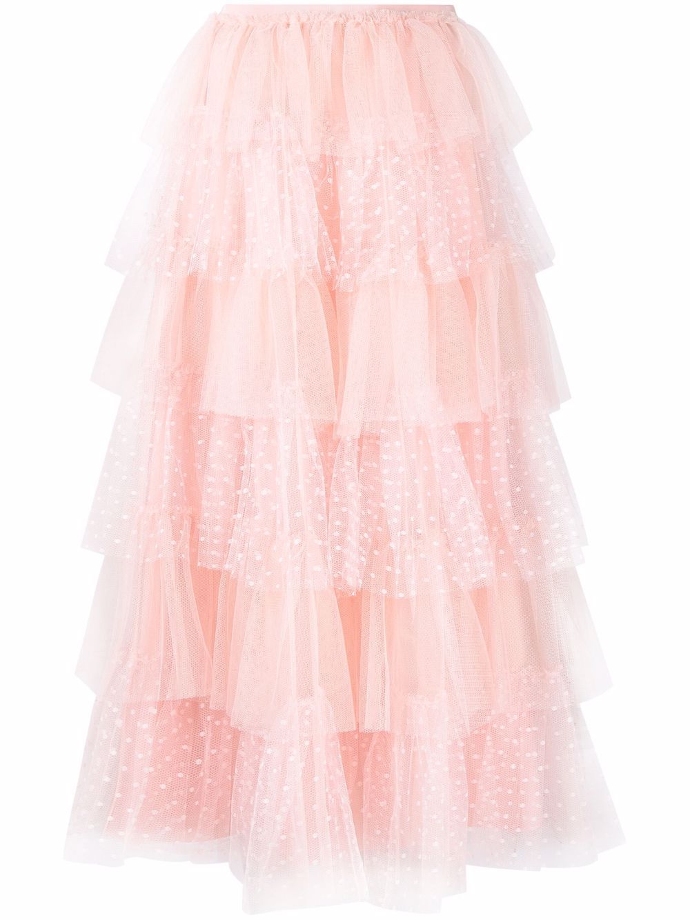 фото Red valentino tiered tulle midi skirt