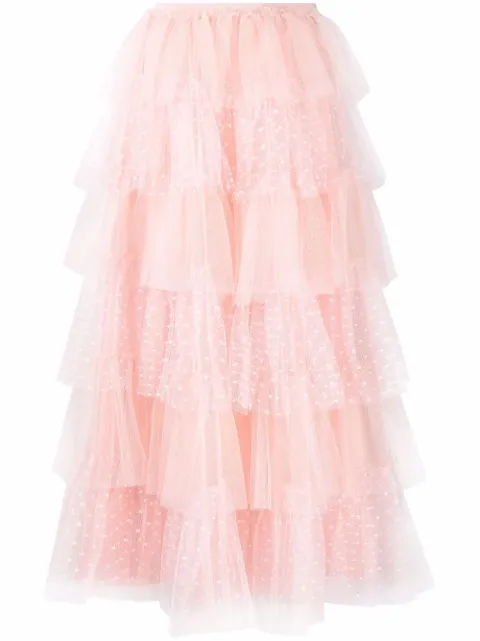 RED Valentino tiered tulle midi skirt