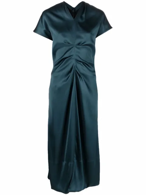 colville Gerafftes Midikleid aus Seide