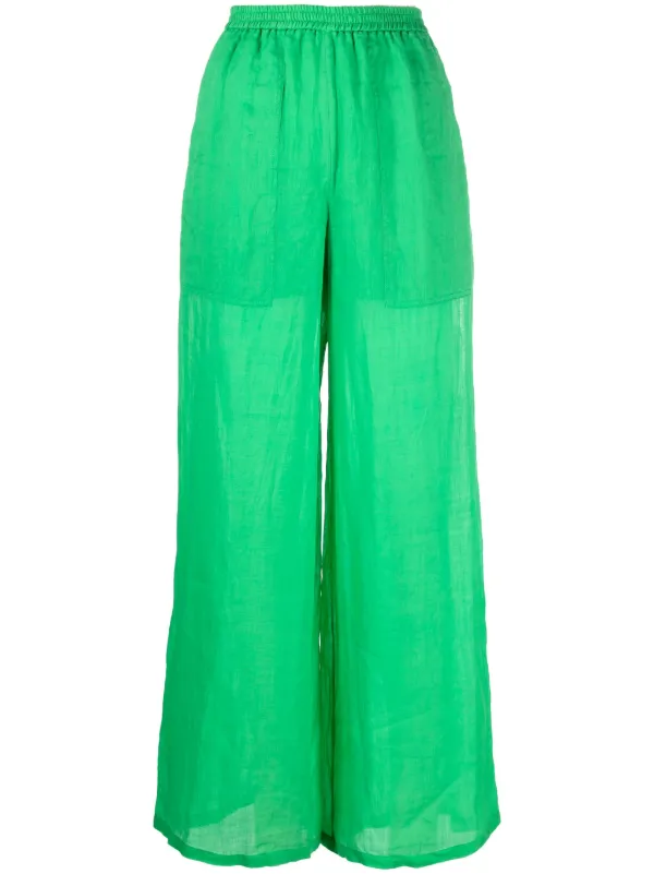 Nude high-waisted Trousers - Farfetch
