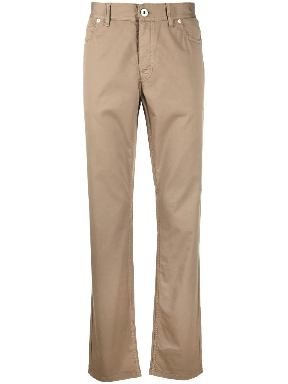 

Brioni mid-rise straight-leg trousers - Brown