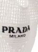 Prada logo straw tote bag