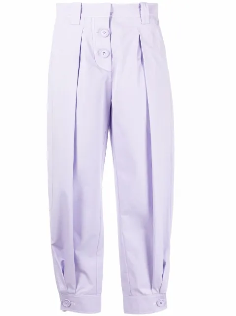 Krizia pantalones de vestir con tiro alto
