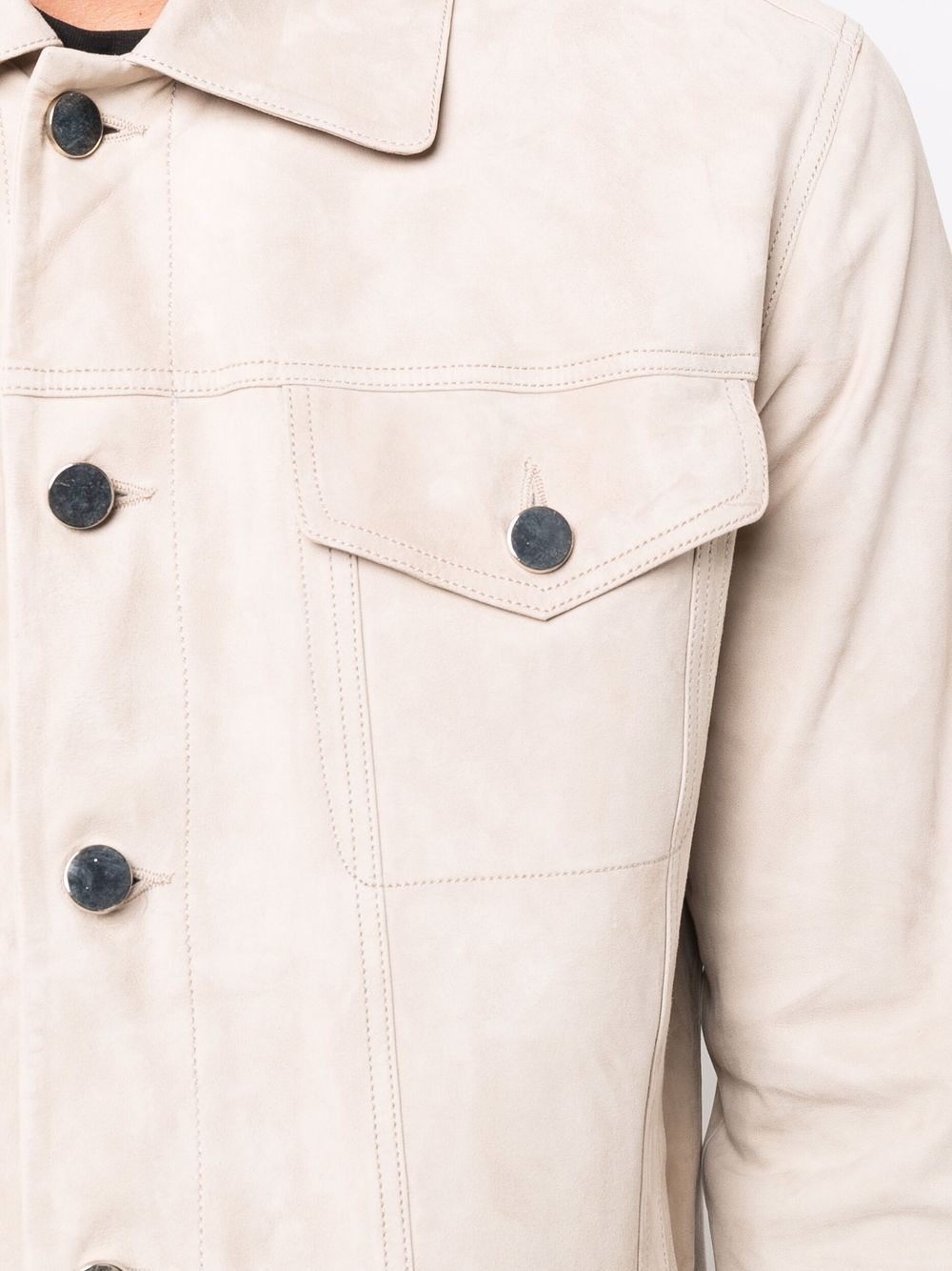 фото Desa collection button-up suede shirt jacket