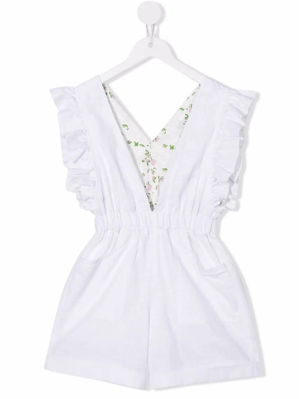 

Philosophy Di Lorenzo Serafini Kids mono corto con cuello en V - Blanco