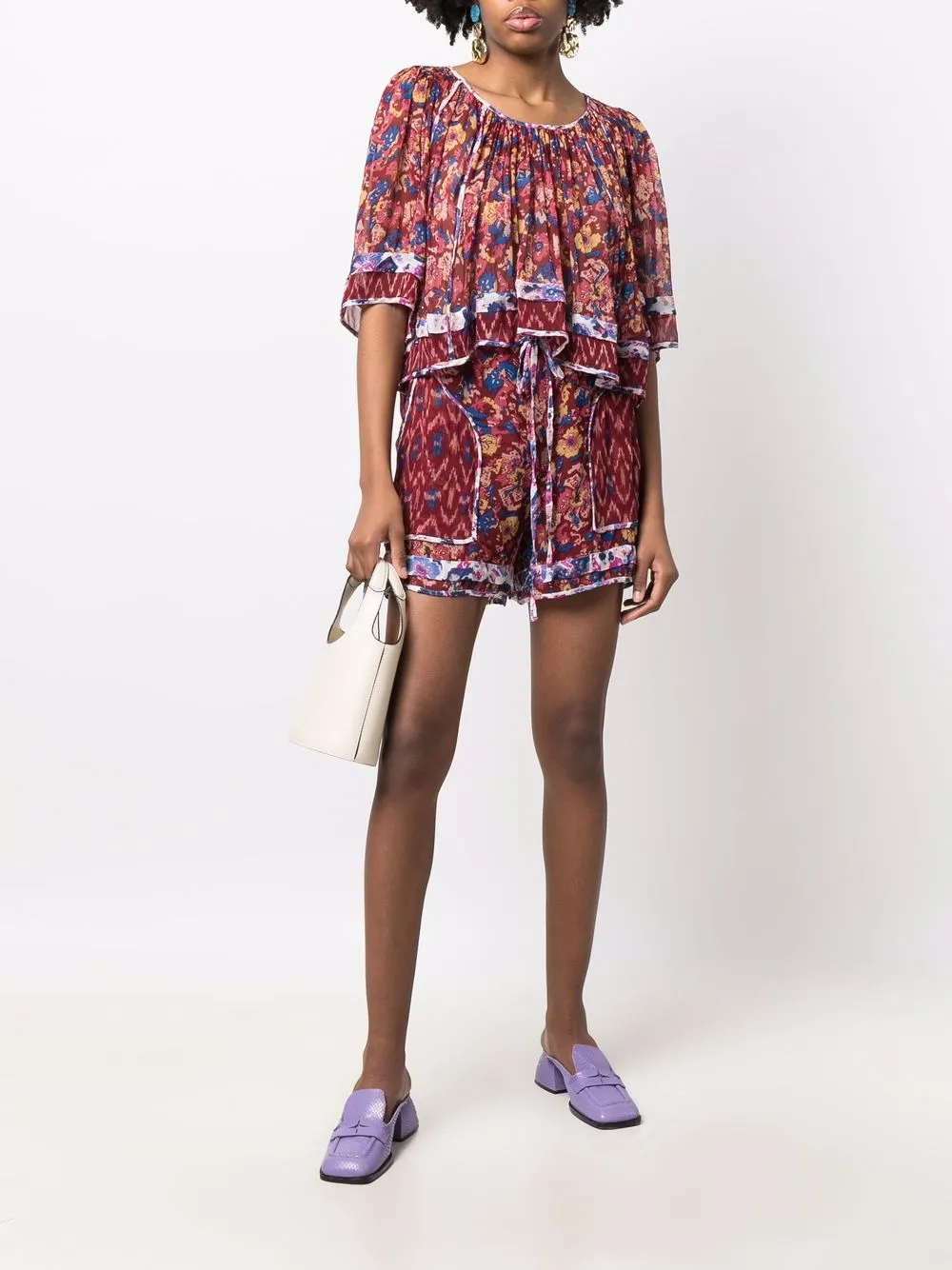 MARANT ÉTOILE Shorts met abstracte print - Rood