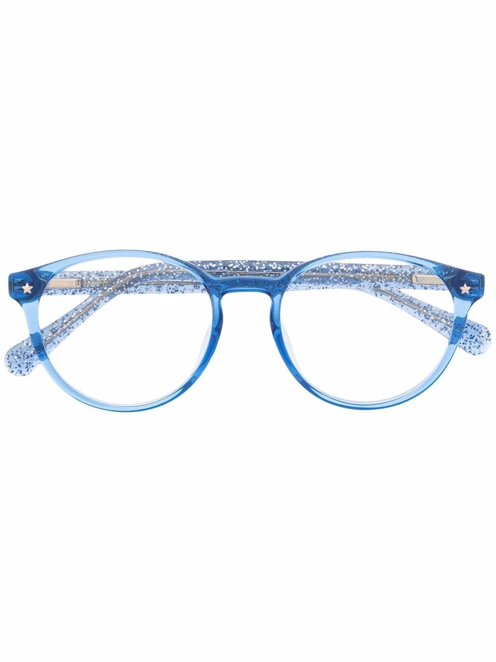 round-frame glitter-detail glasses