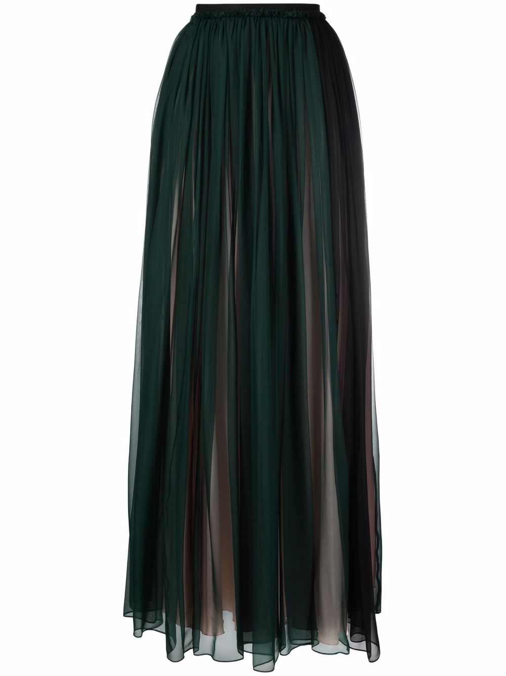 

Lanvin gathered-detail silk skirt - Green