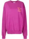 7 DAYS Active logo-print crew neck sweatshirt - Purple