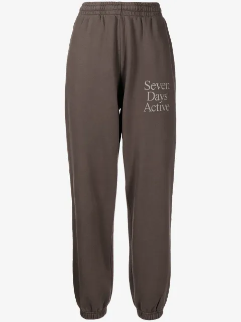 7 DAYS Active logo-print track pants