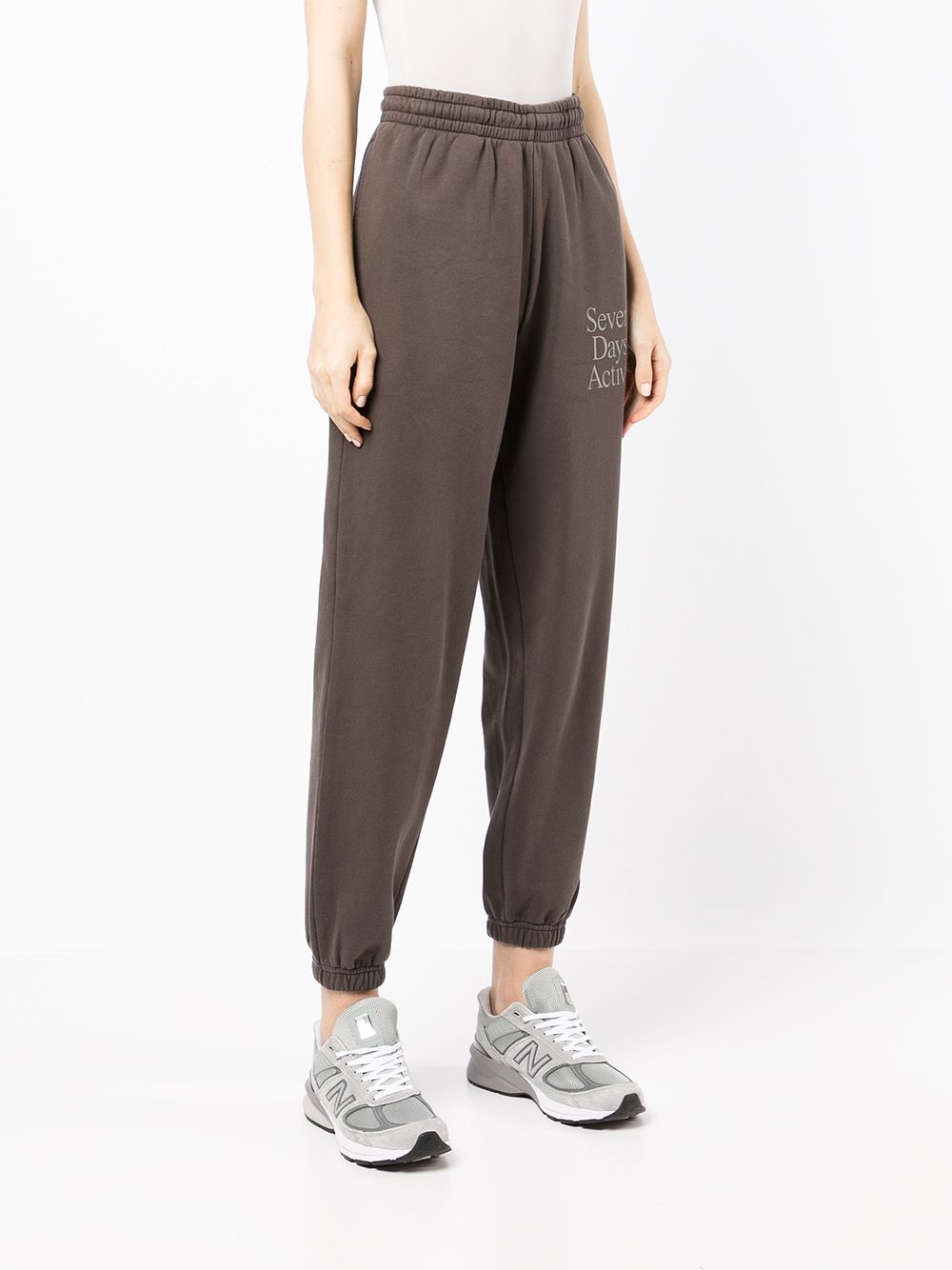 фото 7 days active logo-print track pants